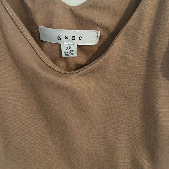 Gaze tan bodysuit, size XS - Picture 3 of 3